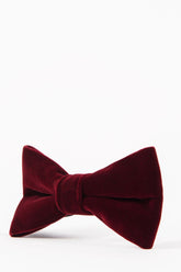 Wine velvet bowtie